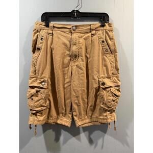 Mens Free Planet Cargo Shorts Size 32  Tan